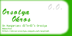orsolya okros business card